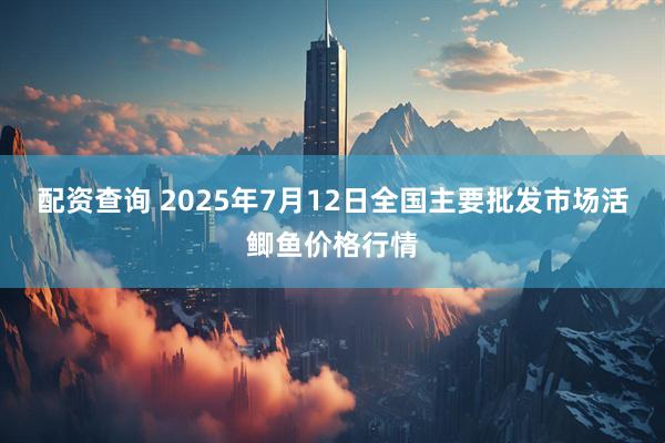 配资查询 2025年7月12日全国主要批发市场活鲫鱼价格行情